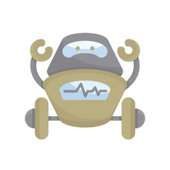 cute robot cartoon character icon, avatar