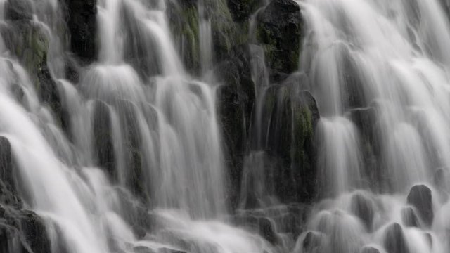 Slow mo time lapse blurred scenic waterfall zen meditation relaxing background.mov