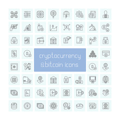 Fototapeta na wymiar cryptocurrency, bitcoin and finance technology icons