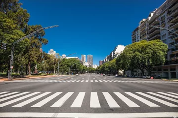 Raamstickers Pedestrian crossing over Av. Pres. Figueroa Alcorta in Buenos Aires, Argentina. © Aleksandar Todorovic
