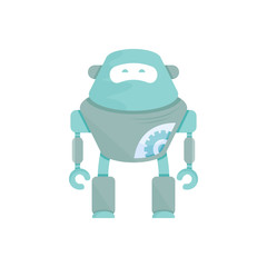 cute robot cartoon character icon, avatar