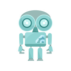 cute robot cartoon character icon, avatar