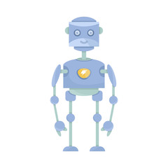cute robot cartoon character icon, avatar