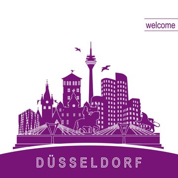 D&uuml;sseldorf Vektor Silhouette 