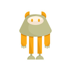 cute robot character avatar icon