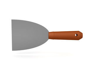 3D Rendering of paint scraper trowel spackle