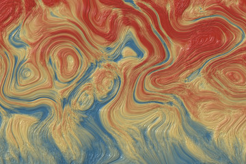 Abstract impressionism painting. Oil on canvas texture. Swirl color ripple movement. Wall poster or canvas print  for interior decor