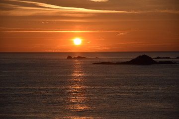 coucher de soleil, saint-malo