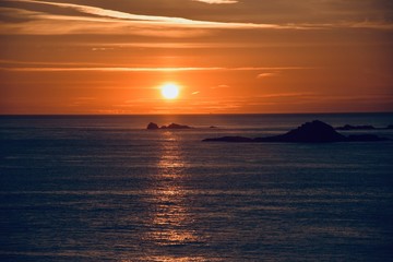 coucher de soleil, saint-malo
