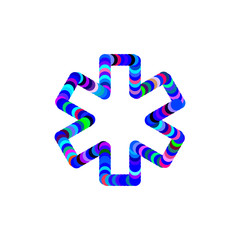 Abstract medical symbol of circles. Isolated on white background.