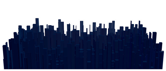 Abstract model of city. Vector illustration.