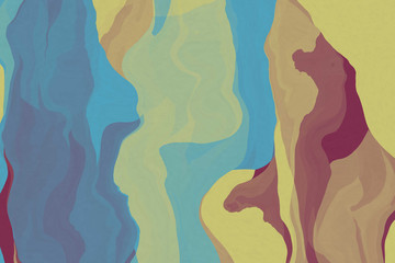 Simple shapes with trendy colors. Art illustration with blend shapes