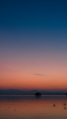 琵琶湖の綺麗な夕焼け