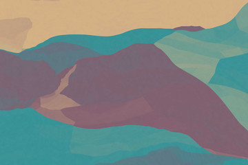 Colorful geometric background. Simple shapes with trendy colors. Art illustration with blend shapes