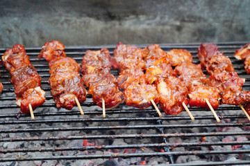 meat on grill