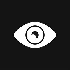 Eye icon, flat icon for logo, vector sign symbol