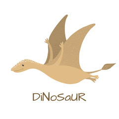 Cute baby pterodactyl dinosaur isolated on white. © Aleksa Mikhailechko