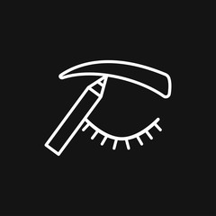 Eyebrow icon. Logo beauty salon. Care for eyebrows