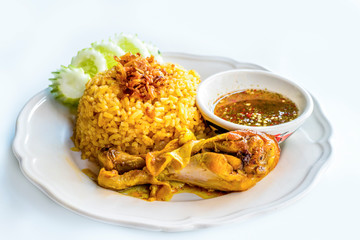 Kao Mok Kai. Thai chicken biryani