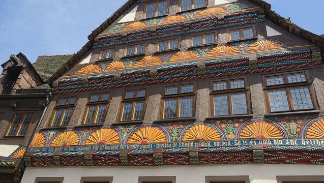 H&ouml;xter - Fachwerkhaus der Weserrenaissance, Nordrhein-Westfalen, Deutschland, Europa