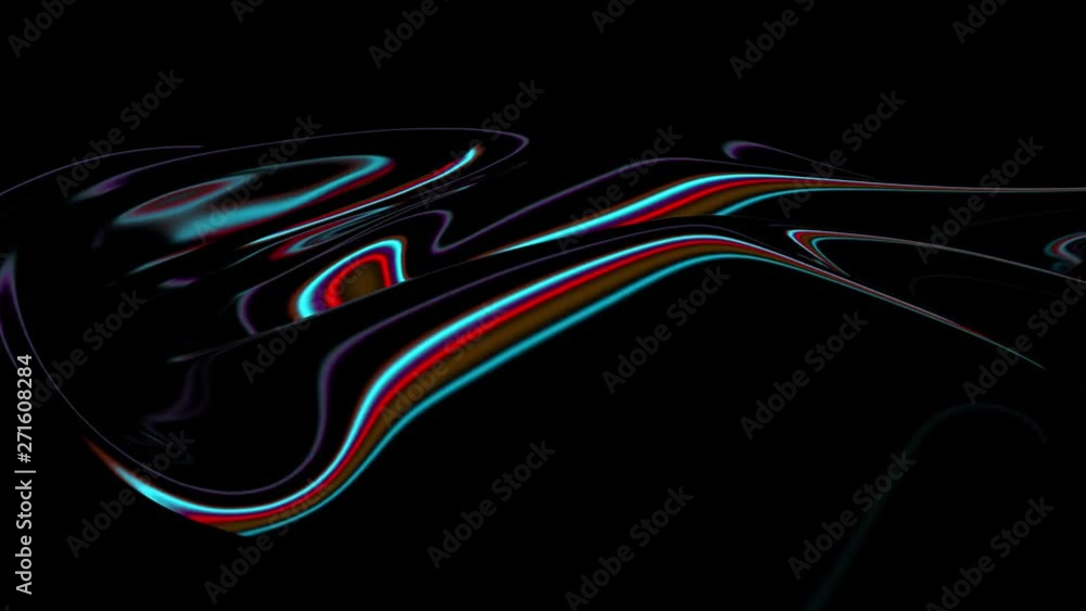 Aufkleber 3d render loopable modern reflective background. curved trendy reflection.