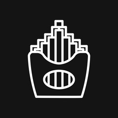 French fries icon. Vector logo, illustration, sign symbol for design