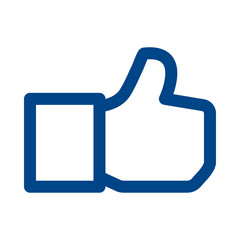 Obraz premium Like flat vector icon for web design