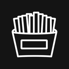 French fries icon. Vector logo, illustration, sign symbol for design
