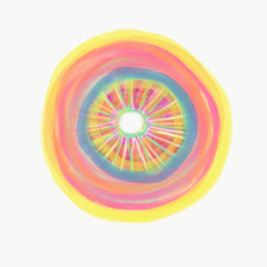 Fototapeta premium mandala painted with watercolor .