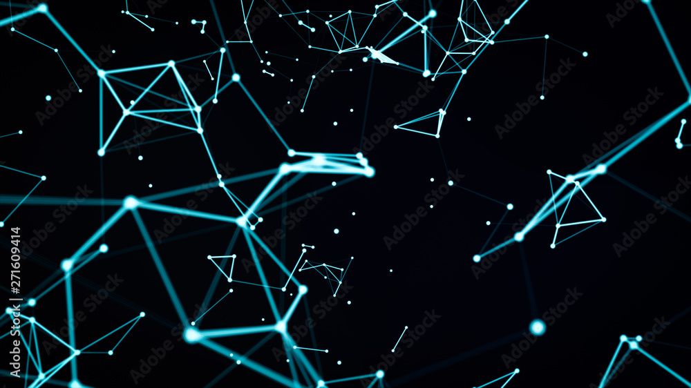 Poster blurry global digital network, abstract background.wireframe of network communications. digital conc
