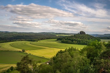 kaiserkrone table hill in saxon switzerland, germany
