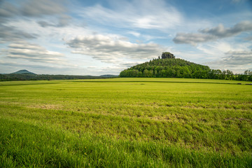 kaiserkrone table hill in saxon switzerland, germany
