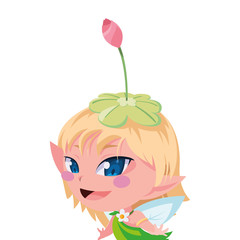 beautiful magic fairy character vector ilustration