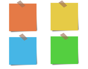 Colored sticky notes.