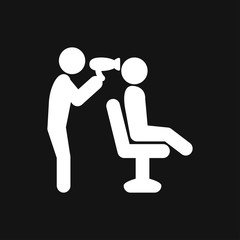 Hairdresser icon logo, illustration, vector sign symbol for design