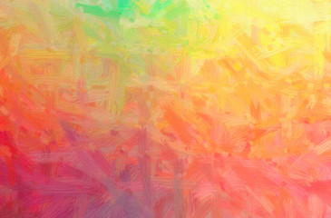Abstract illustration of green, orange Bristle Brush Oil Paint background