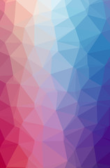 Illustration of abstract Blue, Green, Yellow And Red vertical low poly background. Beautiful polygon design pattern.