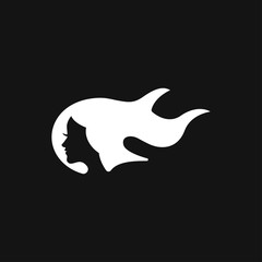 Hairstyle icon. Premium quality graphic design. logo, illustration, vector sign symbol for design