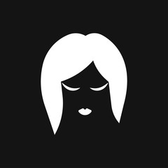 Hairstyle icon. Premium quality graphic design. logo, illustration, vector sign symbol for design