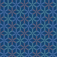 Snowflake seamless pattern background