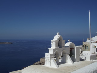 greek church in santorini greece