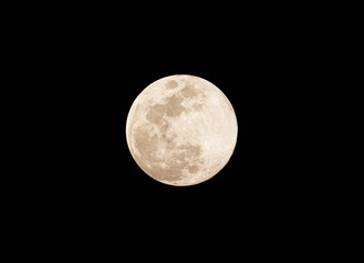 full moon on the dark night.