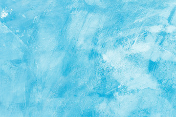 Abstract blue paint on a surface, texture art background