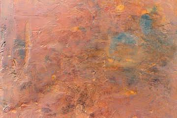 Abstract, grunge art decorative design brown stucco wall, multicolor concrete texture background