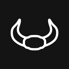 Bull horns icon logo, illustration, vector sign symbol for design