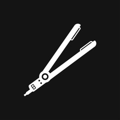 Hair straighten icon. Female accessories icons for mobile concept and logo