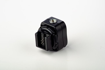 Hot shoe flash trigger sync adapter.