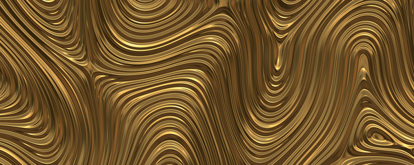 Obraz premium 3d background shiny golden liquid