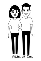 couple avatar cartoon character portrait