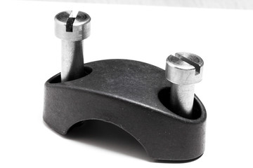 mounting bracket with bolts white background